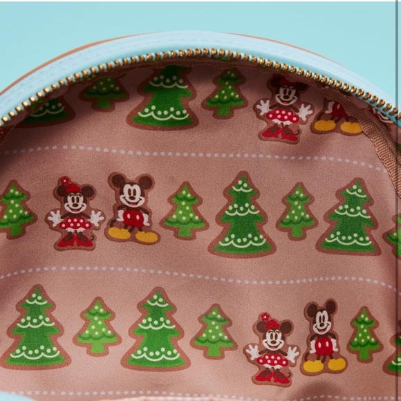 Loungefly Mickey & Minnie Ice Skating Holiday Gingerbread Scented Mini-Backpack - Picture 8 of 12